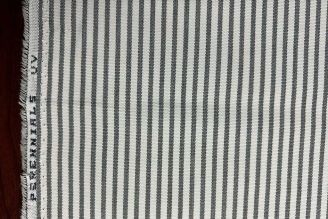 Perennials Jake Stripe Gray and Serena Lily Pinstripe Smoke