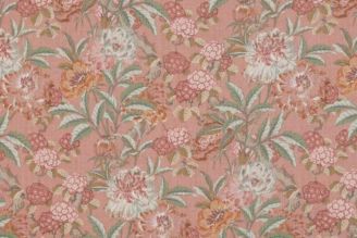 GP & J Baker Summer Peony: Red | Floral Linen Fabric from Modern Fabrics