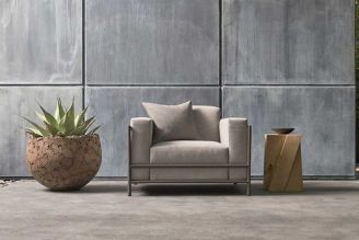 Perennials Rough n Rowdy: Ash / Serena Lily Basketweave: Natural | Outdoor from Modern Fabrics