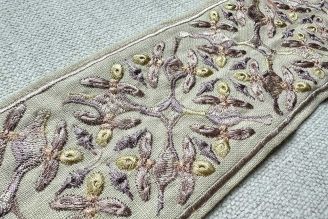 Samuel and Sons Gypsy Embroidered 3.4" Border: Sherbert from Modern Fabrics