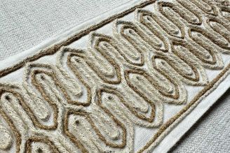 Samuel and Sons Sankara Jute Burlap Embroidered Linen Tape from Modern Fabrics