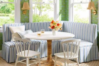 Serena Lily Performance French Stripe: French Blue from Modern Fabrics